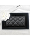 CC logo classic caviar black card wallet AP3831 - CHANEL - BALAAN 3