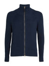 Silk Cotton Funnel Neck Zip Up Jacket Royal Blue - TOM FORD - BALAAN 2