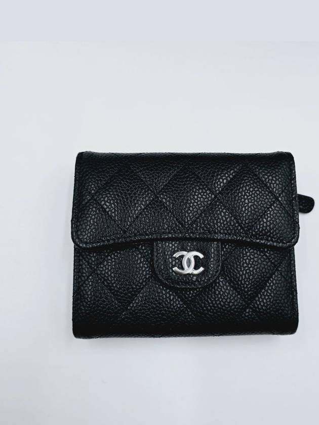 Classic snap bi fold wallet black silver AP0231 - CHANEL - BALAAN 2