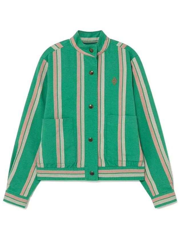 Kids Striped Bomber Jacket Green S22109 255AA - THE ANIMALS OBSERVATORY - BALAAN 2