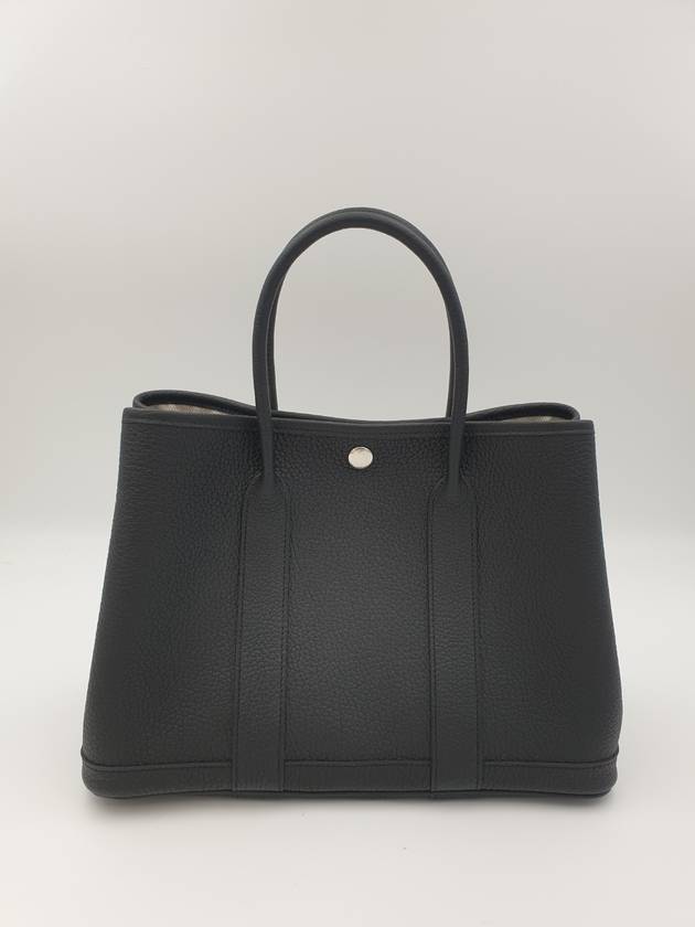 Garden Party 30 Bag Negonda Palladium Noir Black - HERMES - BALAAN 7