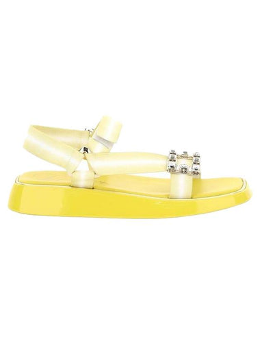 Tracky Strass Buckle Sandals Yellow - ROGER VIVIER - BALAAN 1