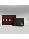 GG Marmont Leather Bi Fold Wallet Black Gold - GUCCI - BALAAN 5