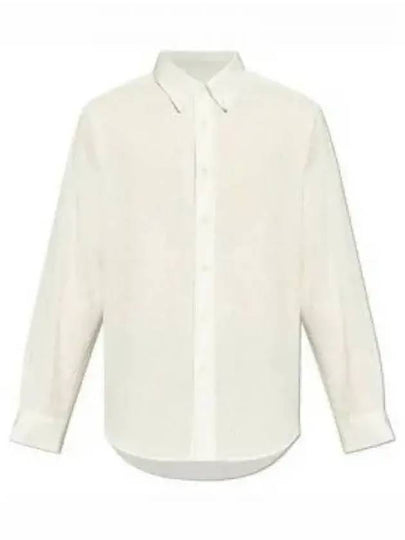 Logo Detail Long Sleeve Shirt White - GIVENCHY - BALAAN 2