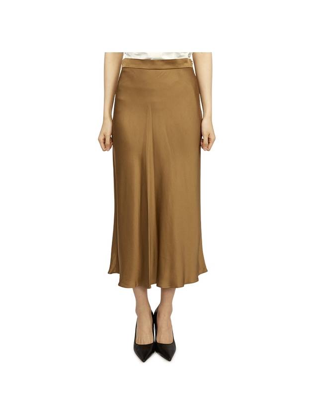 Women's Zurlo Envers Satin A Line Skirt Camel - MAX MARA - BALAAN 2