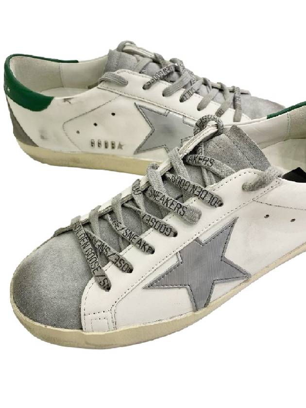 Superstar Green Heel Tab Leather Sneakers White - GOLDEN GOOSE - BALAAN 3