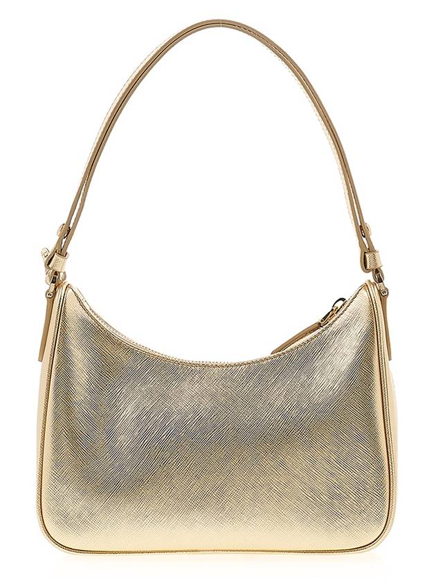 Re-Edition Saffiano Leather Mini Shoulder Bag Platinum - PRADA - BALAAN 4