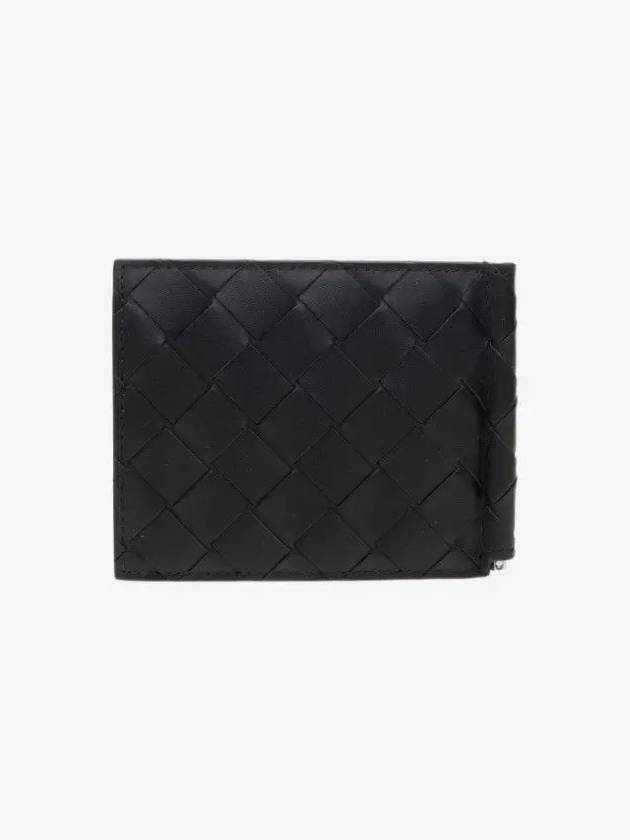 Intrecciato Money Clip Half Wallet Black - BOTTEGA VENETA - BALAAN 4