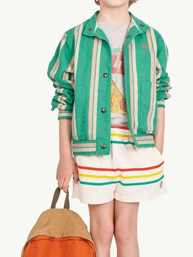 Kids Striped Bomber Jacket Green S22109 255AA - THE ANIMALS OBSERVATORY - BALAAN 4