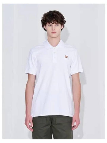 Unisex Foxhead Patch Classic Polo T shirt White Contemporary Domestic Product GM0022061597201 - MAISON KITSUNE - BALAAN 1