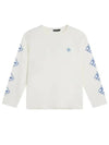 Camilo Graphic Crew Neck Long Sleeve T-Shirt Cloud White - J.LINDEBERG - BALAAN 2