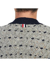 4 Bar Stripe Cable Knit Cardigan Grey - THOM BROWNE - BALAAN 8