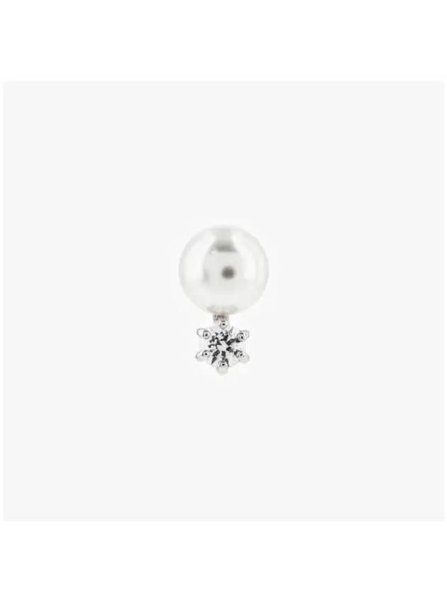 Matrix Stud Rhodium Plated Earrings White - SWAROVSKI - BALAAN 3