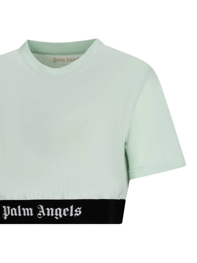 Short Sleeve T-Shirt PWAA051S24JER001 5110 Green - PALM ANGELS - BALAAN 4