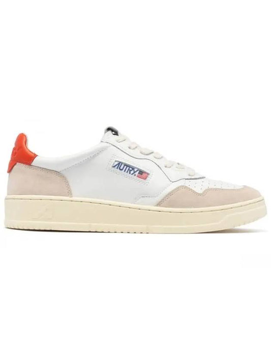 Medalist Leather Suede Orange Tab Low Top Sneakers White - AUTRY - BALAAN 2