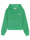 Serif Embroidered Logo Hoodie Green - SPORTY & RICH - BALAAN 2