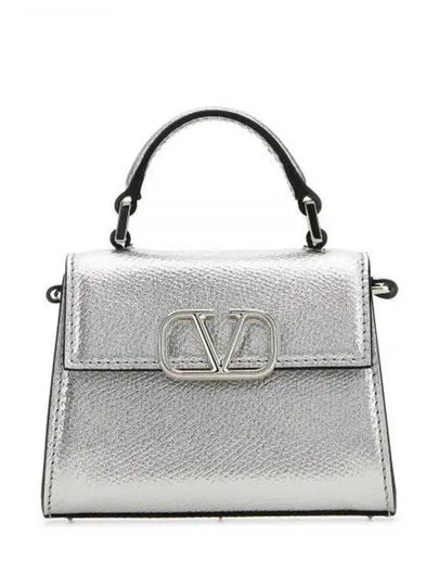 V Logo Cross Bag Silver - VALENTINO - BALAAN 2