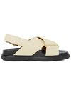 Fussbet Leather Sandals White - MARNI - BALAAN 5