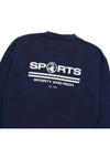 Sports Logo Crew Neck Sweatshirt Navy - SPORTY & RICH - BALAAN 6