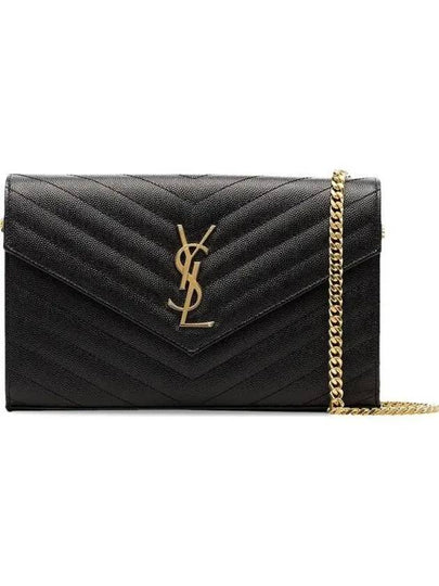 Monogram Matelasse Chain Shoulder Bag Black - SAINT LAURENT - BALAAN 2