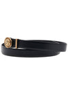 Medusa Logo Buckle Leather Belt Black - VERSACE - BALAAN 3