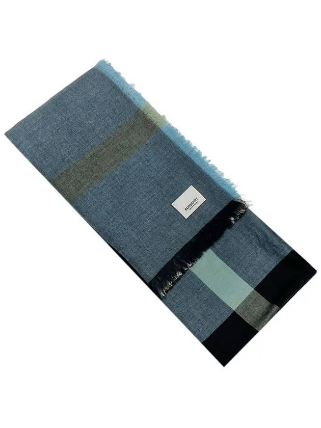 Mega Check Muffler Blue - BURBERRY - BALAAN 3