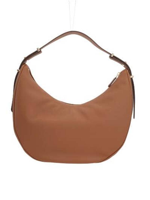 Large Leather Shoulder Bag Brown - PRADA - BALAAN 4