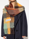 Check Mohair Muffler Chestnut Brown Yellow Green - ACNE STUDIOS - BALAAN 2