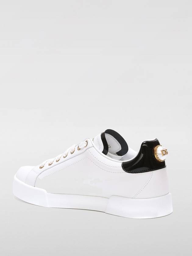 Women's Calfskin Nappa Portofino Sneakers White - DOLCE&GABBANA - BALAAN 4