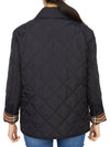 Diamond Quilted Nylon Canvas Jacket Black - BURBERRY - BALAAN.