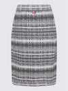 Tartan Check H Line Skirt Grey - THOM BROWNE - BALAAN 3