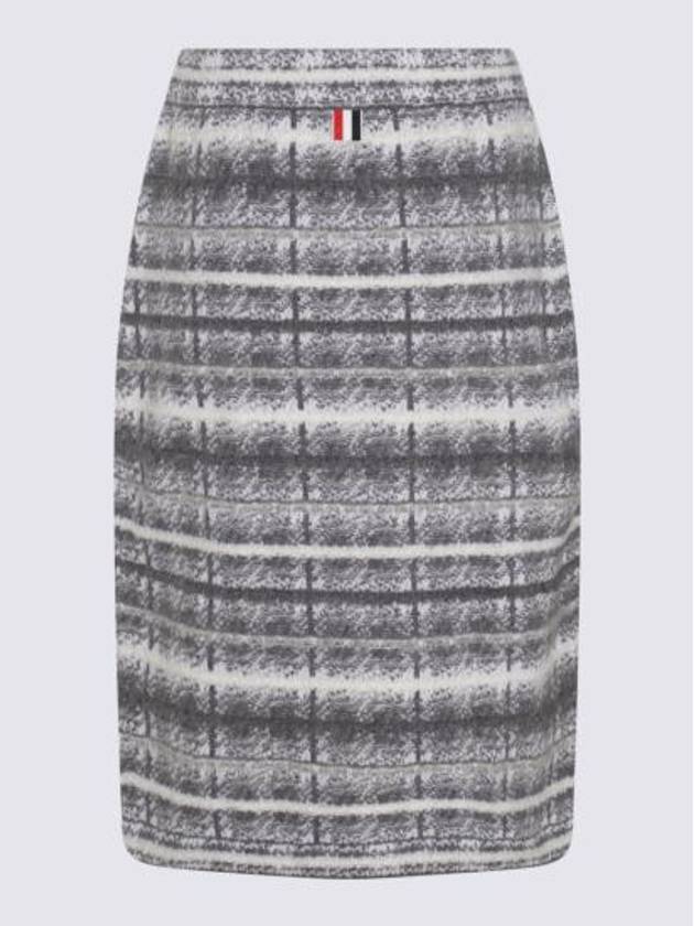 Tartan Check H Line Skirt Grey - THOM BROWNE - BALAAN 3