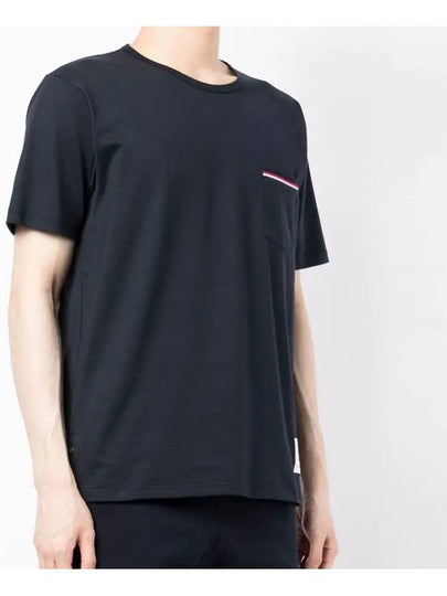 Thom Browne Pocket Striped Short Sleeve T Shirt MJS010A - TOM FORD - BALAAN 2