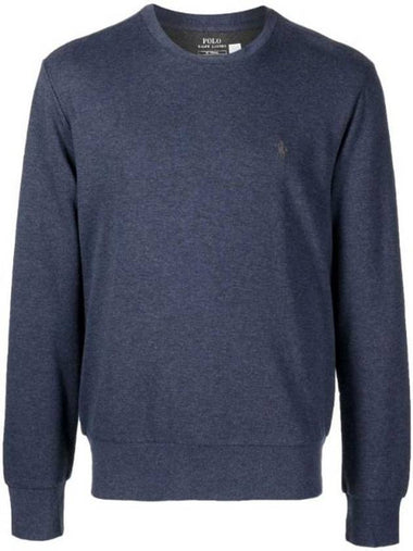 Embroidered Pony Logo Crew Neck Sweatshirt Navy - POLO RALPH LAUREN - BALAAN 1