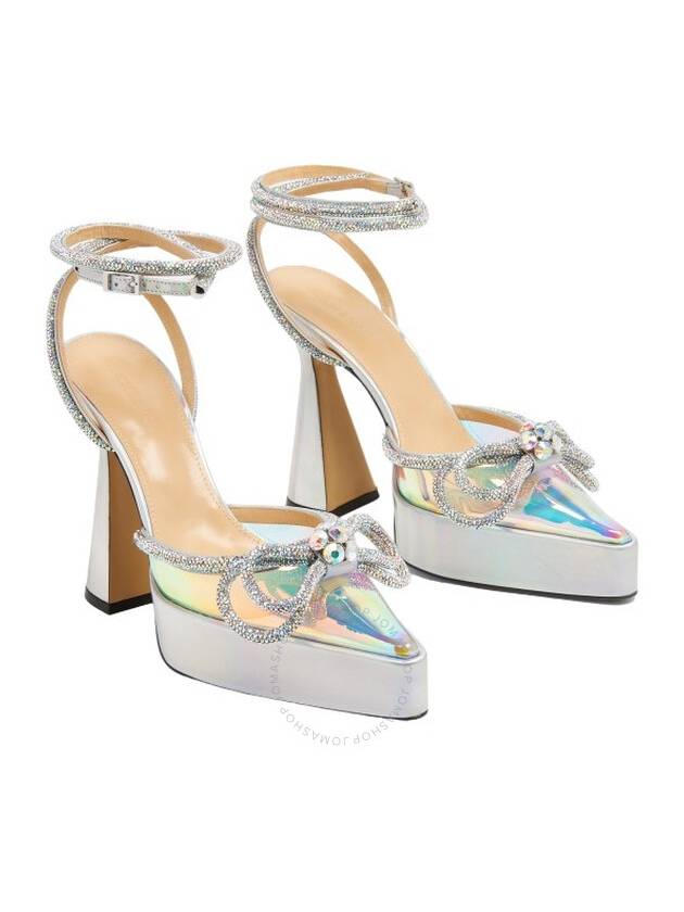 Mach & Mach Irisdescent Double Bow Platform Pumps, Brand Size 38 ( US Size 8 ) - MACH & MACH - BALAAN 2