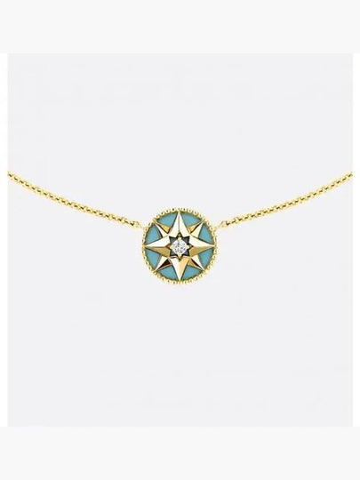 Rose Des Vents Diamond Turquoise Necklace Gold - DIOR - BALAAN 2