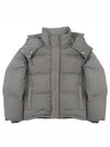 Oversized Nylon Puffer Down Jacket Grey - AMI - BALAAN 2