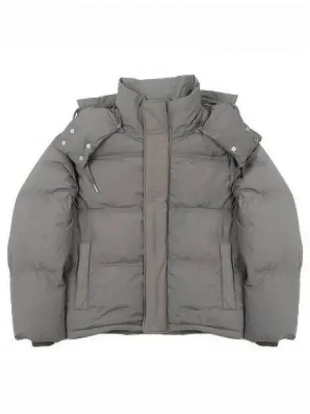 Oversized Nylon Puffer Down Jacket Grey - AMI - BALAAN 2