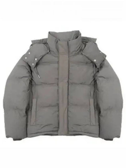 Oversized Nylon Puffer Down Jacket Grey - AMI - BALAAN 2