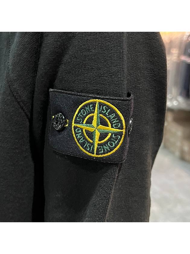 Men's Waffen Patch OLD Treatment Cotton Hoodie Black - STONE ISLAND - BALAAN 7