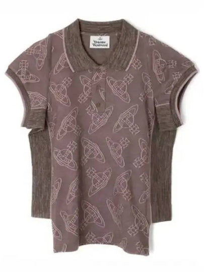 Side Stripped Polo Shirt Brown - VIVIENNE WESTWOOD - BALAAN 2