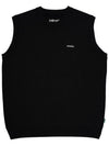 Basic font knit vest UNISEX BLACK TMFVN60109 - TRIMERE - BALAAN 2