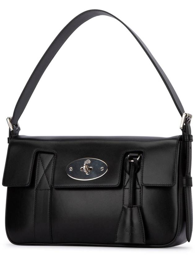 East West Bayswater Smooth Shiny Classic Calf Shoulder Bag Black - MULBERRY - BALAAN 3