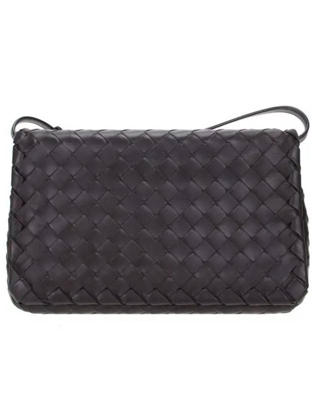 Intrecciato Leather Shoulder Bag Black - BOTTEGA VENETA - BALAAN.