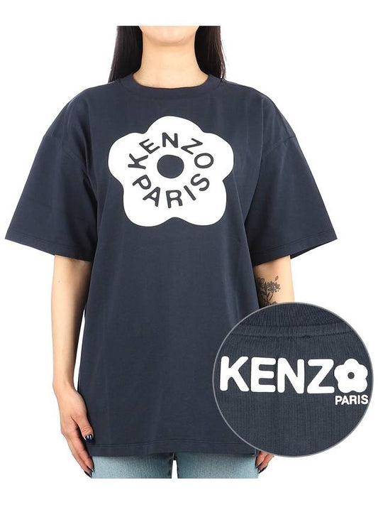 Boke Flower 2.0 Oversized Cotton Short Sleeve T-Shirt Blue - KENZO - BALAAN 2