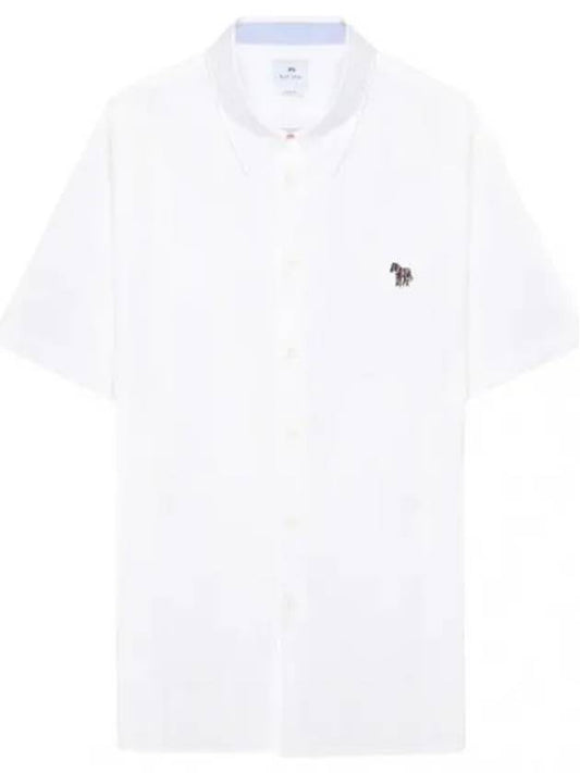 Casual fit zebra patch short sleeve shirt men - PAUL SMITH - BALAAN 1