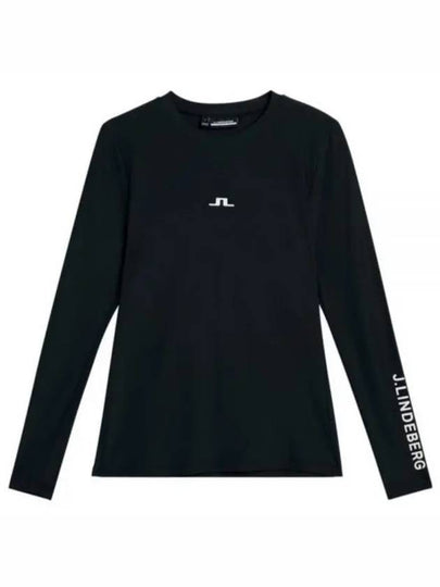 Tekla Crew Neck Slim Fit Long Sleeve T-Shirt Black - J.LINDEBERG - BALAAN 2