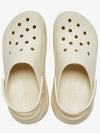 Women's All Sizes 24 Season 7CM Regular Mega Crush Clog Bone 207988 - CROCS - BALAAN 4