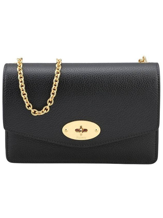 Darley Small Classic Chain Shoulder Bag Black - MULBERRY - BALAAN.