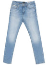 Blue washed slim fit denim pants JN135 - IKALOOOK - BALAAN 1